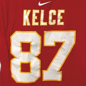 Nike Kansas City Chiefs Travis Kelce 87 Red T-Shirt Womens L Football NFL Swifty